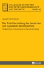 Image for Der Tonhoehenumfang der deutschen und russischen Sprechstimme : Vergleichende Untersuchung zur Sprechstimmlage
