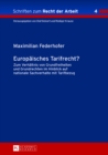 Image for Europaeisches Tarifrecht?