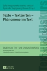 Image for Texte - Textsorten - Phaenomene im Text