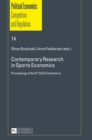 Image for Contemporary Research in Sports Economics : Proceedings of the 5 th  ESEA Conference