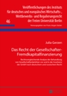 Image for Das Recht Der Gesellschafter-Fremdkapitalfinanzierung