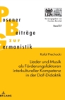Image for Lieder und Musik als Foerderungsfaktoren interkultureller Kompetenz in der DaF-Didaktik