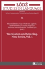 Image for Translation and Meaning : New Series, Vol. 1