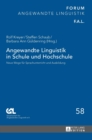 Image for Angewandte Linguistik in Schule und Hochschule : Neue Wege fuer Sprachunterricht und Ausbildung
