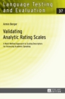 Image for Validating analytic rating scales