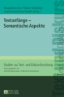 Image for Textanfaenge - Semantische Aspekte