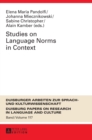 Image for Studies on Language Norms in Context