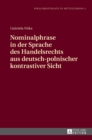 Image for Nominalphrase in Der Sprache Des Handelsrechts Aus Deutsch-Polnischer Kontrastiver Sicht