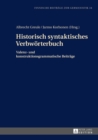 Image for Historisch syntaktisches Verbwoerterbuch: Valenz- und konstruktionsgrammatische Beitraege : 34