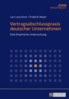 Image for Vertragsabschlusspraxis deutscher Unternehmen: Eine Empirische Untersuchung : 7