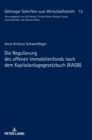 Image for Die Regulierung Des Offenen Immobilienfonds Nach Dem Kapitalanlagegesetzbuch (Kagb)