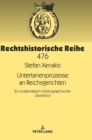 Image for Untertanenprozesse an Reichsgerichten : Ein systematisch-bibliographischer Ueberblick
