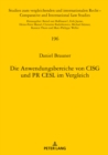 Image for Die Anwendungsbereiche von CISG und PR CESL im Vergleich