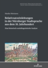 Image for Relativsatzeinleitungen in der Nuernberger Stadtsprache aus dem 16. Jahrhundert: Eine historisch-soziolinguistische Analyse