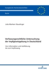 Image for Verfassungsrechtliche Untersuchung der Impfgesetzgebung in Deutschland : Von Information und Aufklaerung bis zum Impfzwang