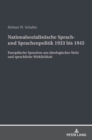 Image for Nationalsozialistische Sprach- und Sprachenpolitik 1933 bis 1945