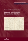 Image for Alexander Von Humboldt: Die Russischen Schriften