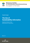 Image for The Use of Sustainability Information: Empirical Evidence from Multinational Corporations