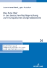 Image for Der Acte Clair in Der Deutschen Rechtsprechung Zum Europaeischen Zivilprozessrecht