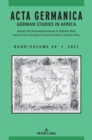 Image for Acta Germanica  : German studies in Africa