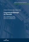 Image for Linguistische Beitraege zur Slavistik: XXIX. JungslavistInnen-Treffen vom 09. bis 10. September 2021 an der Ruhr-Universitaet Bochum