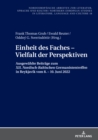 Image for Einheit des Faches - Vielfalt der Perspektiven