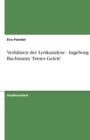 Image for Verfahren der Lyrikanalyse - Ingeborg Bachmann &#39;Freies Geleit&#39;