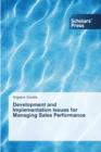 Image for Development and Implementation Issues for Managing Sales Performance
