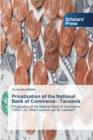Image for Privatization of the National Bank of Commerce - Tanzania