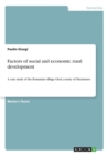 Image for Factors of social and economic rural development