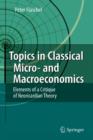 Image for Topics in Classical Micro- and Macroeconomics