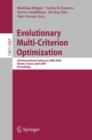 Image for Evolutionary Multi-Criterion Optimization : 5th International Conference, EMO 2009, Nantes, France, April 7-10, 2009, Proceedings