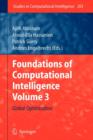Image for Foundations of Computational Intelligence Volume 3 : Global Optimization