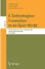 Image for E-Technologies: Innovation in an Open World
