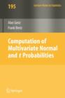Image for Computation of Multivariate Normal and t Probabilities