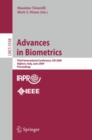 Image for Advances in Biometrics : Third International Conferences, ICB 2009, Alghero, Italy, June 2-5, 2009, Proceedings