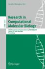 Image for Research in Computational Molecular Biology : 13th Annual International Conference, RECOMB 2009, Tucson, Arizona, USA, May 18-21, 2009, Proceedings