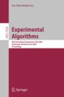Image for Experimental Algorithms: 8th International Symposium SEA 2009, Dortmund, Germany, June 4-6, 2009, Proceedings : 5526