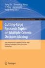 Image for Cutting-Edge Research Topics on Multiple Criteria Decision Making
