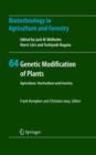 Image for Genetic modification of plants  : agriculture, horticulture and forestry