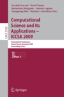Image for Computational Science and Its Applications –- ICCSA 2009