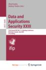 Image for Data and Applications Security XXIII