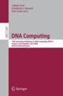 Image for DNA Computing : 14th International Meeting on DNA Computing, DNA 14, Prague, Czech Republic, June 2-9, 2008. Revised Selected Papers