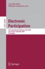 Image for Electronic Participation : First International Conference, ePart 2009 Linz, Austria, August 31–September 4, 2009 Proceedings