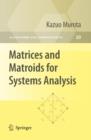 Image for Matrices and matroids for systems analysis