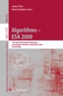 Image for Algorithms - ESA 2009: 17th Annual European Symposium, Copenhagen, Denmark, September 7-9, Proceedings