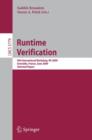 Image for Runtime Verification : 9th International Workshop, RV 2009, Grenoble, France, June 26-28, 2009, Selected Papers