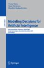 Image for Modeling Decisions for Artificial Intelligence: 6th International Conference, MDAI 2009, Awaji Island, Japan, November 30-December 2, 2009, Proceedings