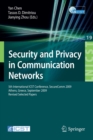 Image for Security and Privacy in Communication Networks : 5th International ICST Conference, SecureComm 2009, Athens, Greece, September 14-18, 2009, Revised Selected Papers