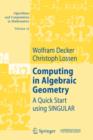 Image for Computing in algebraic geometry  : a quick start using SINGULAR